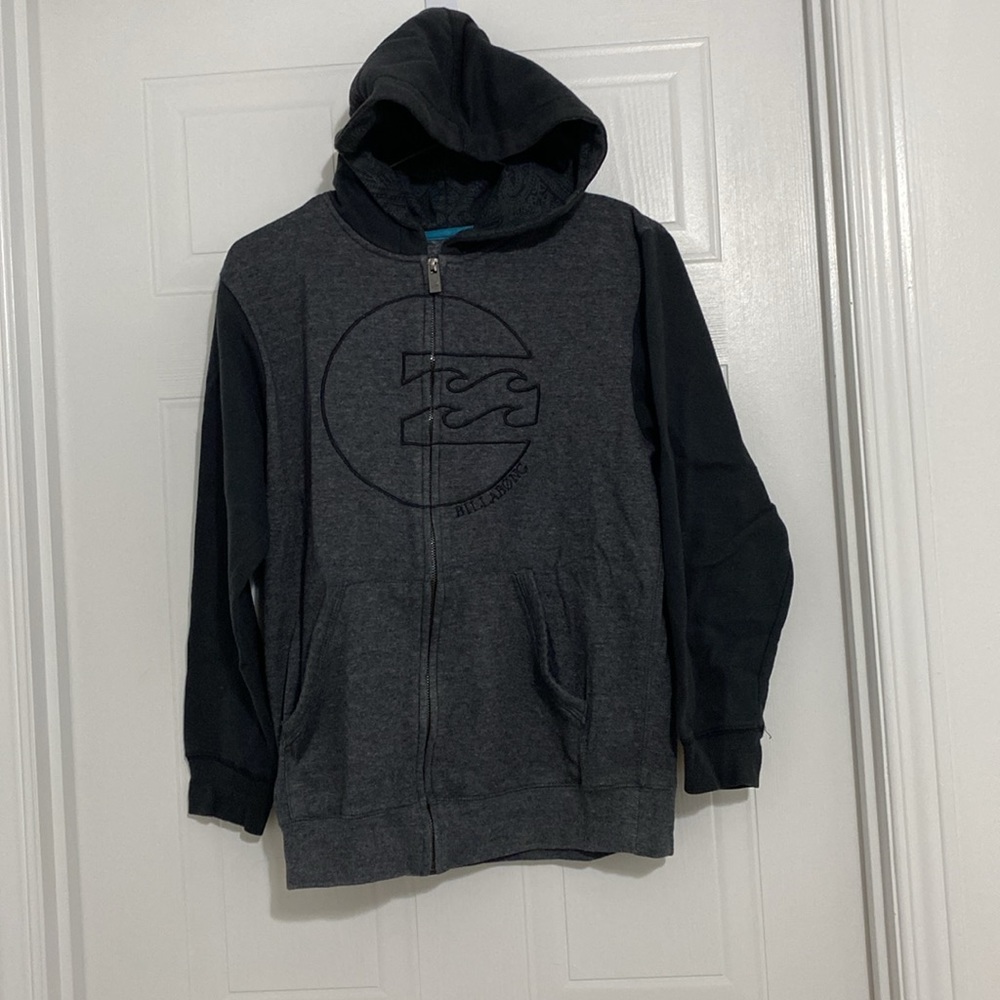 Billabong Boys Gray Full Zip Hoodie Size X Large